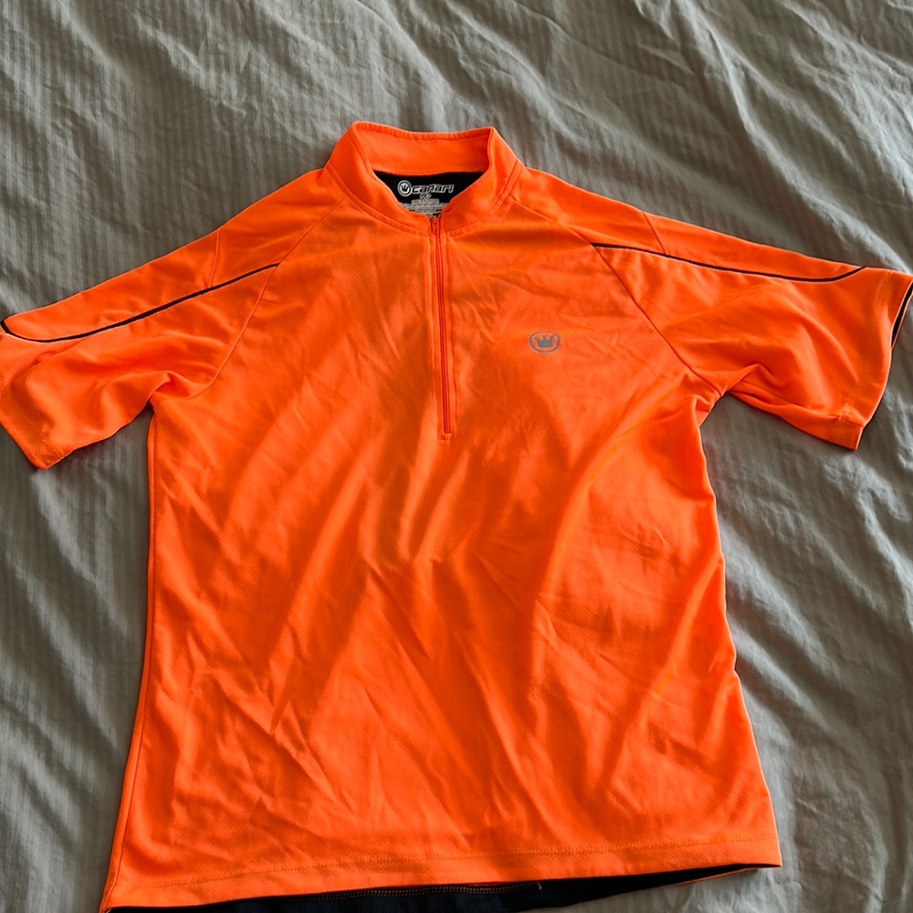 Canari Neon Orange Short Sleeve Cycling Jersey